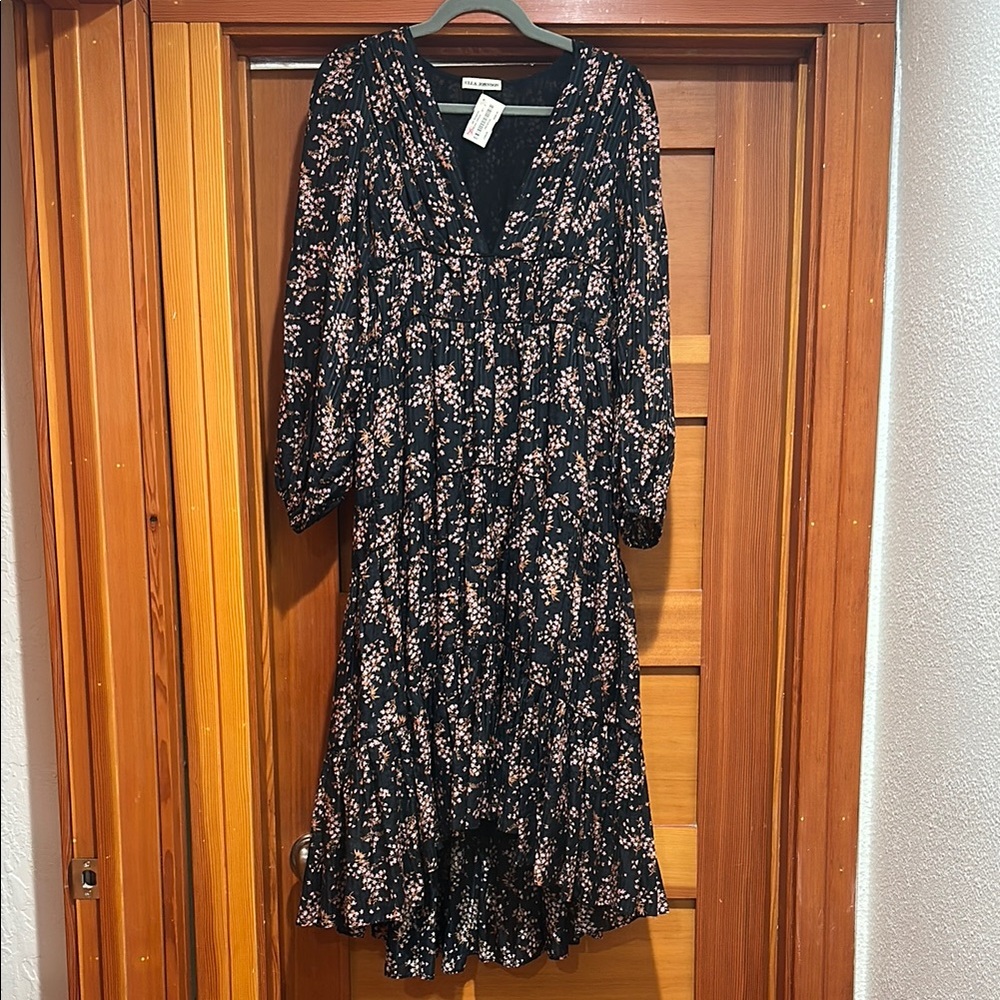 Ulla Johnson Floral Black Dress